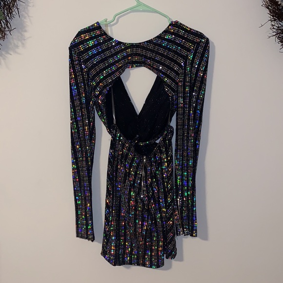 Shimmery Night Mini Dress - Picture 2 of 7